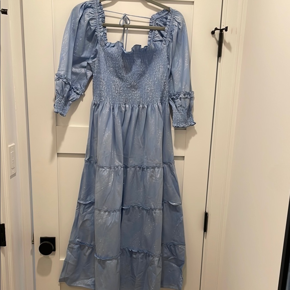 Hill House Sky Blue Smocked Dress